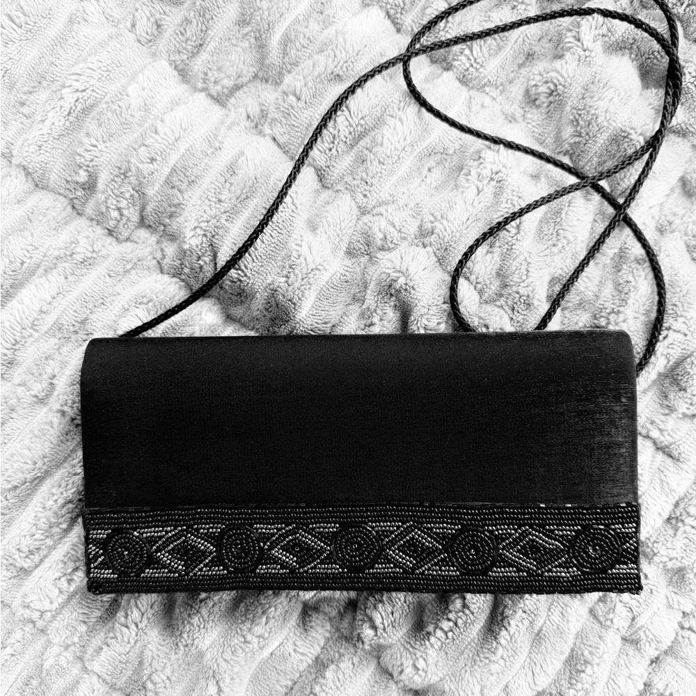Vintage Preston & York Black Crossbody Bag with Elegant Design